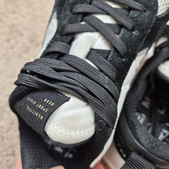 Municipal Women's Black White Magenta Suede Athletic Sneakers Size 8/8.5 - Picture 6 of 10